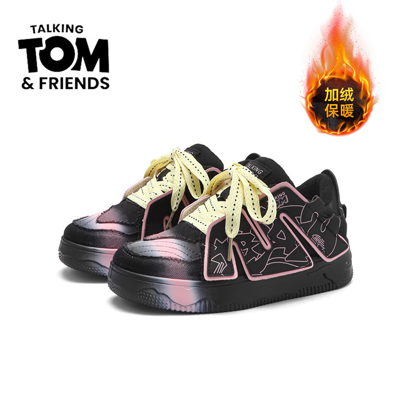 会说话的汤姆猫鞋子女鞋棉鞋2025冬季新款女生加绒保暖面包板鞋潮,淘宝优惠券,粉丝福利购,淘宝优惠卷