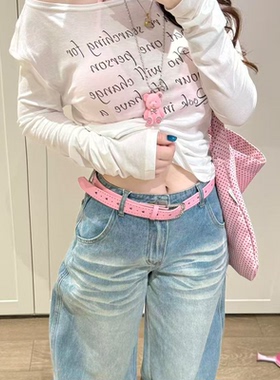 韩系y2k水钻腰带女配牛仔裤皮带