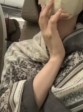 复古民族风灰色方巾披肩外搭女