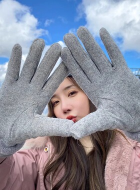 可触屏羊绒手套女冬季2026新款