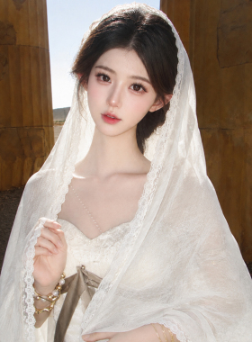 白色棉麻沙漠防晒丝巾披肩女外搭