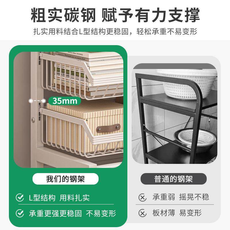 可移动书架置物架家用客厅收纳架落地多层带轮小推车卧室简易书柜,淘宝优惠券,粉丝福利购,淘宝优惠卷