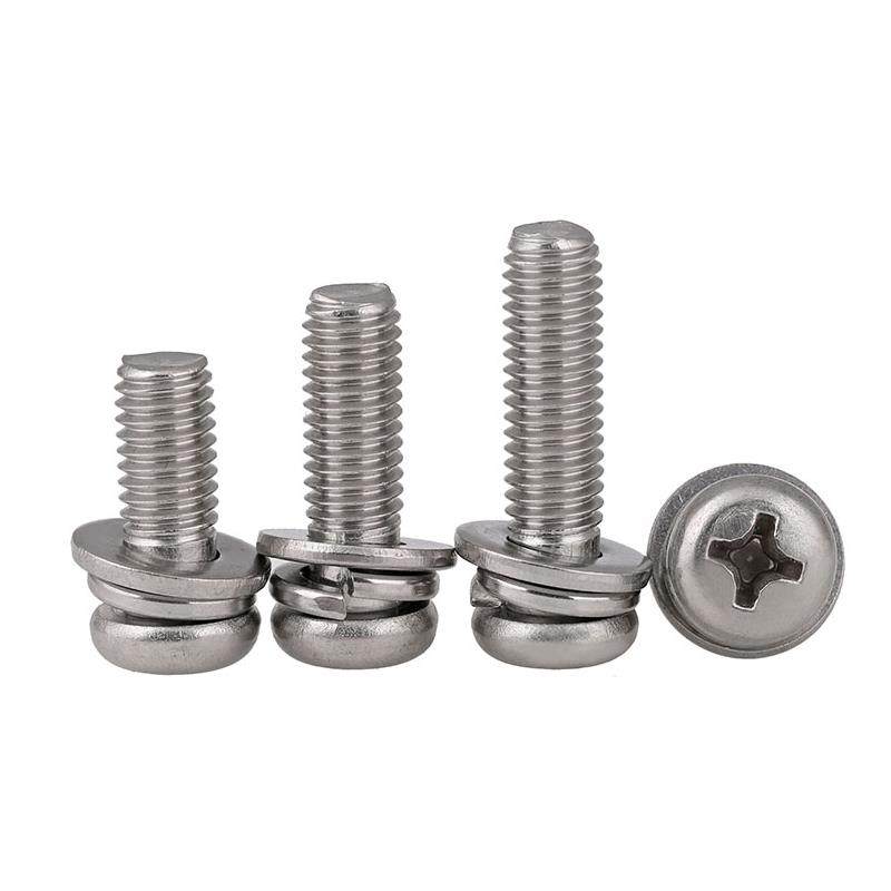 M4 304不锈钢GB9074.8小盘头十字平弹垫组合机螺钉圆头三组合螺丝,淘宝优惠券,粉丝福利购,淘宝优惠卷
