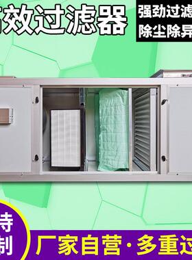 净化风机0010箱空气净化箱初效中过箱风柜新风机系统滤排风初型效