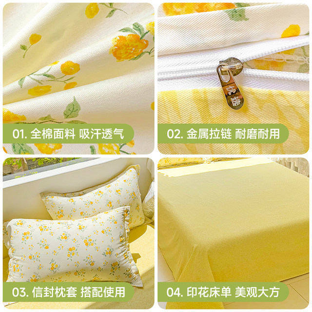 Four-piece set of pure cotton 2025 new 100 all cotton four seasons