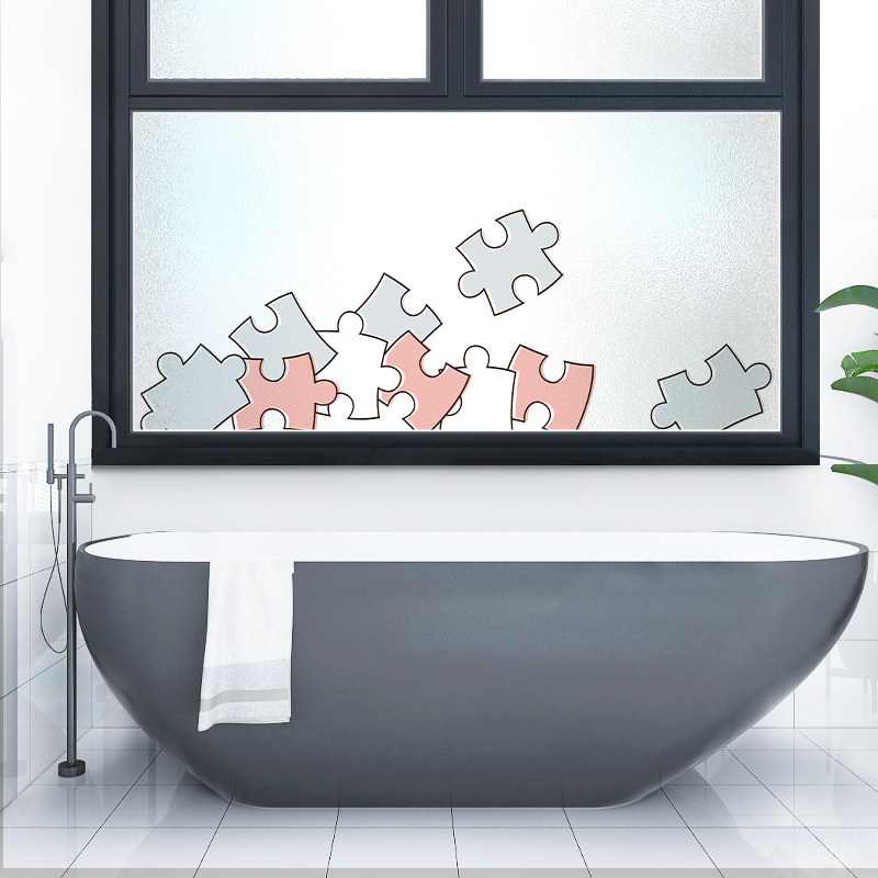 速发小仙房间装饰品书房玻璃窗膜磨砂飘窗台玻璃窗贴静璃贴玻电贴 - 图1