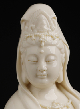 速发戴玉萨三十周观音《水月观音》省级大师三金田观世音菩堂陶瓷