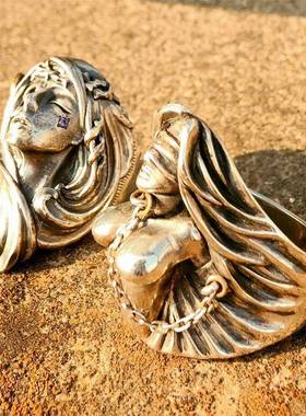 1052 《救赎》罪与罚戒指盲眼天使身负枷锁原创小众艺术美式复