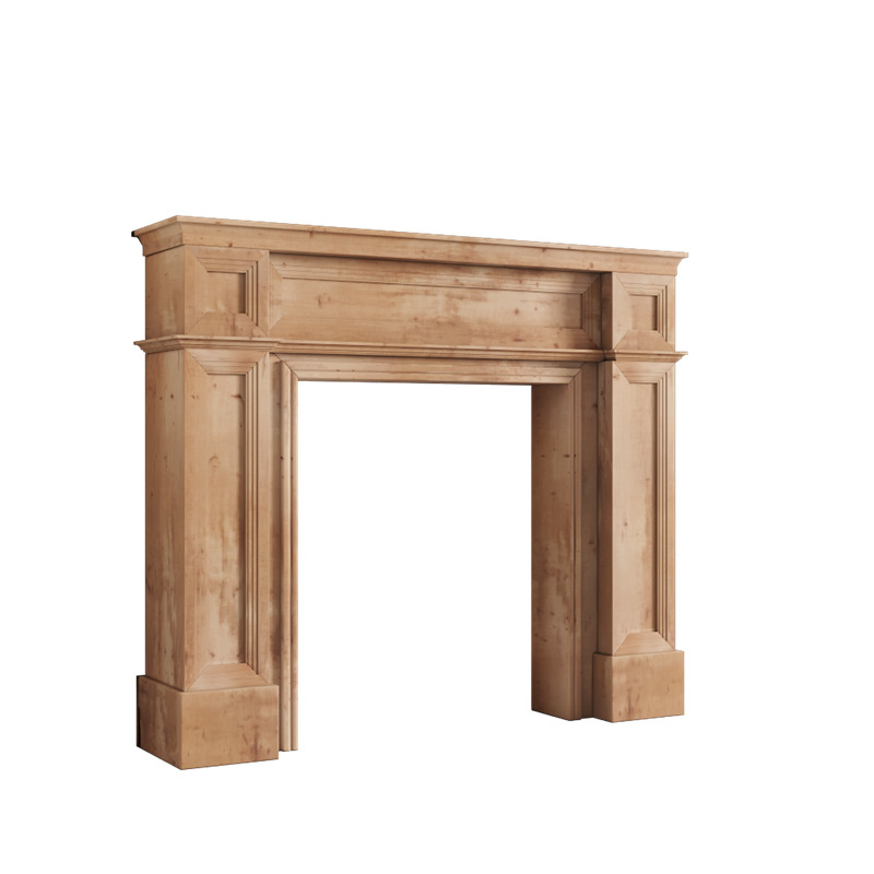 美式实木复古民宿壁炉装饰柜法式欧式简约壁炉架置物婚礼摄影道具 - 图3