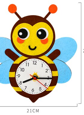 速发座钟手工钟表时钟认识时间儿童制作材料包幼儿园钟面教具