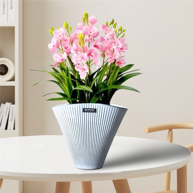 北欧简约紫砂陶瓷花瓶个性透气花盆轻奢高级感P家用客厅蝴蝶兰专,淘宝优惠券,粉丝福利购,淘宝优惠卷