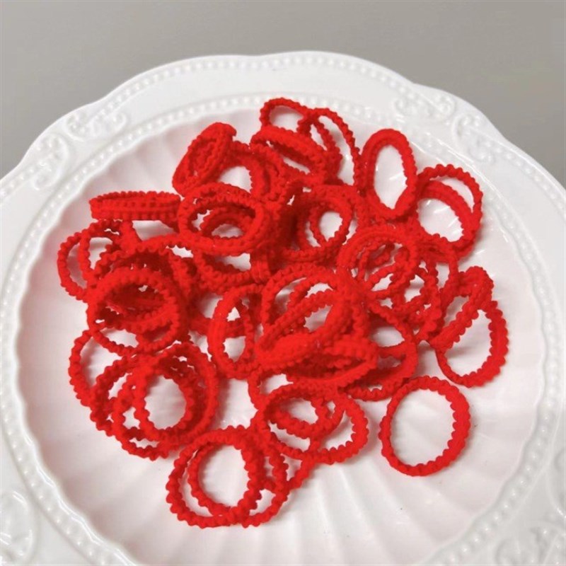 儿童编发发饰新品不伤发弹力好裙边花边皮筋头绳1R00根彩色小热卖 - 图0