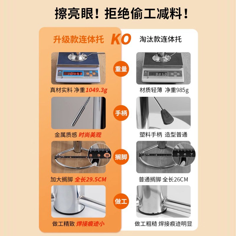 吧台椅升降高脚凳酒吧收银台凳子家用吧凳高椅子靠背吧椅旋转圆凳 - 图2