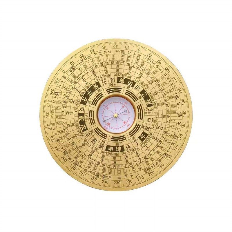 速发黄铜罗盘高元度随身八卦阵罗圆盘形袖珍三精三合综合指南针罗,淘宝优惠券,粉丝福利购,淘宝优惠卷