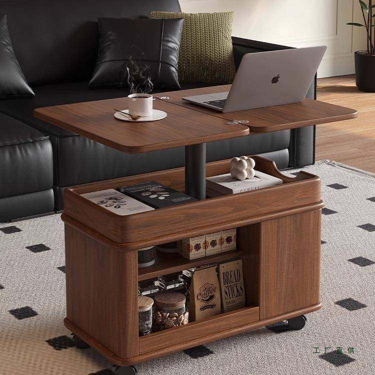 中古客风桌实木茶升降35506可折叠厅沙发边几移动几小推车家用角,淘宝优惠券,粉丝福利购,淘宝优惠卷