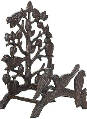 简约铸铁复古铁艺六鸟三鸟水管架壁挂收纳架园艺架类庭院家居铁制