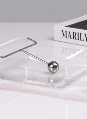 现餐代FVT轻奢亚克定点纸客巾架酒店厅厅桌面力方巾纸收纳架高档