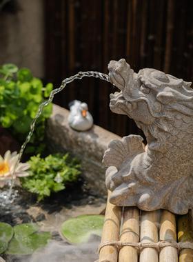 掬涵庭院景观假山流水鱼池阳台水系造景喷泉户外花园装饰水池摆件