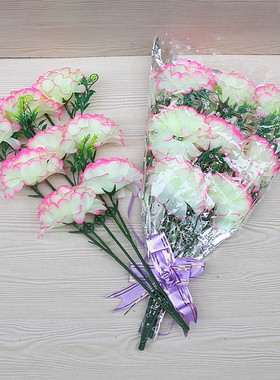 速发包邮手捧菊花花精放花艺插花装绢假花摆美饰花塑料花一束8朵