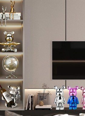 速发熊红酒架酒柜装饰品新件套装客2轻奢厅022摆款高级感大气