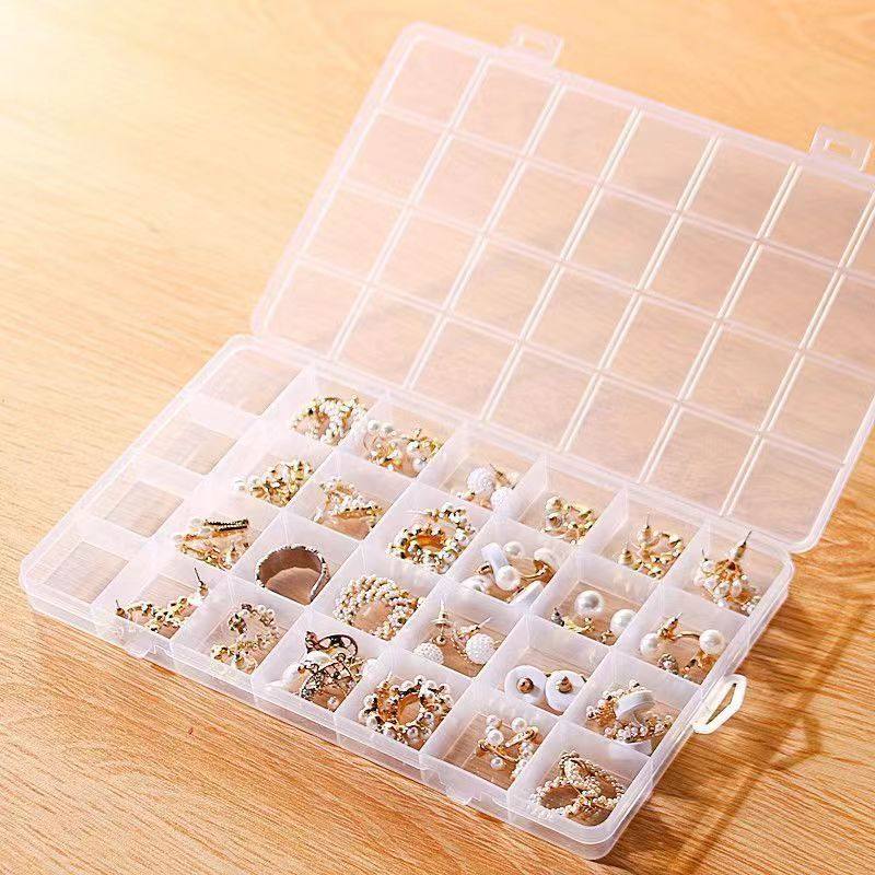 多格首饰盒透明耳环耳钉收纳盒耳饰收纳分格大容量项链耳饰品盒子,淘宝优惠券,粉丝福利购,淘宝优惠卷