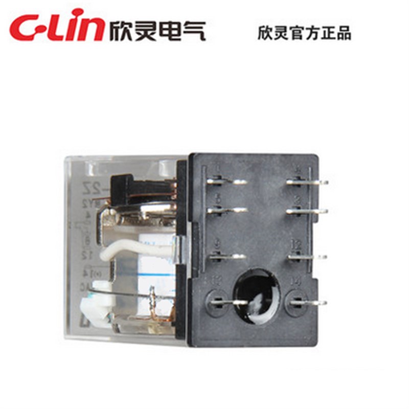 小型中间继电器12V HHC68B-2Z HH52PL MY2N DC12V带灯8插脚欣灵牌 - 图2