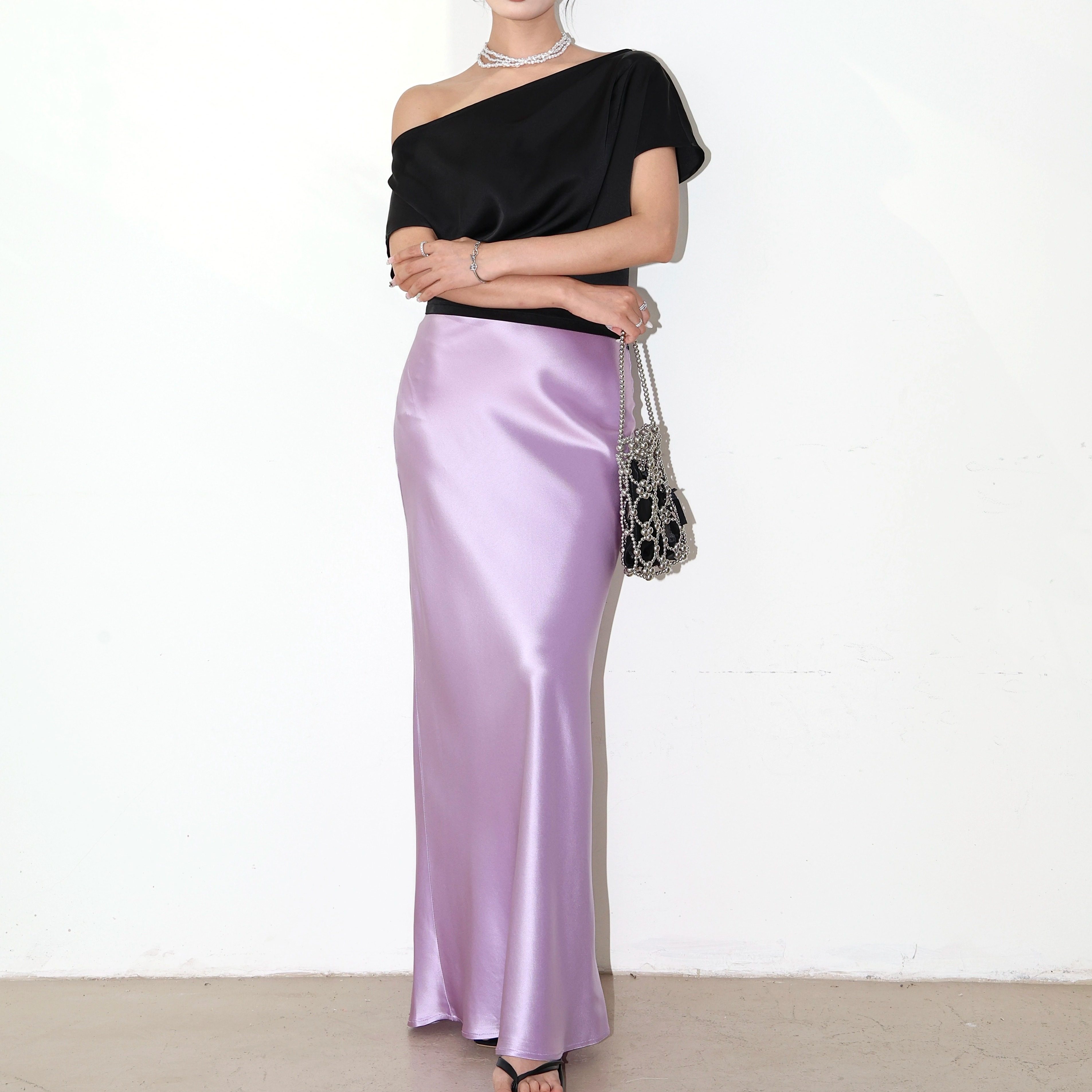 SHIMANINE岛九 流光溢彩 高端进口醋酸鱼尾半身裙包臀显瘦长款,淘宝优惠券,粉丝福利购,淘宝优惠卷