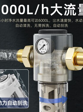 德国品牌惠安特智能前置过滤器家用E全屋自来水管道全自动冲洗排