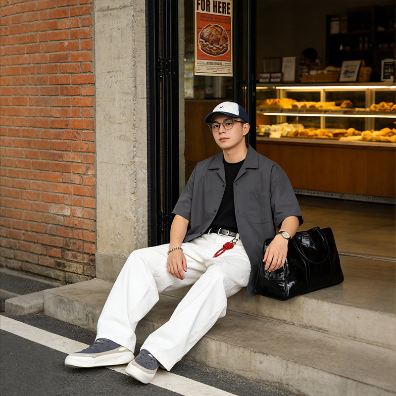 LOXKi洛克斯基男鞋板鞋男春秋潮鞋经典百搭增高休闲鞋 明星同款