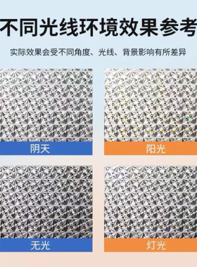 速发光室化妆室窗户防透浴磨砂玻璃贴纸透光不走明防窥视炫彩贴膜