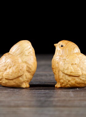 速发创意复古鸟巢装柜摆件实木小电家居客厅鸟视饰酒柜饰品鸟巢鸟