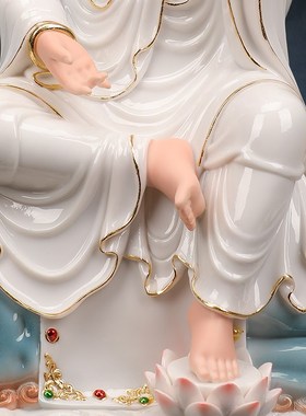 速发五台山文殊菩萨坐像摆件树脂家奉供用峨眉山文殊菩萨菩贤普萨