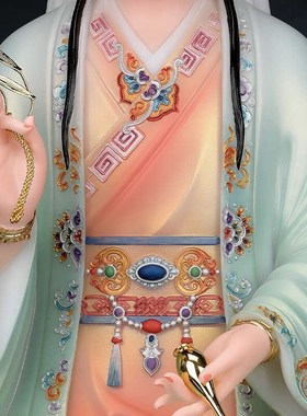 速发汉白玉妙善奉音菩萨佛像坐慈南海观用供观莲航道人