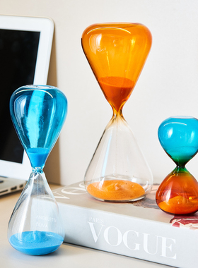 速发创意沙漏摆件计时桌儿童彩色个性房间办公器客面厅电视柜装饰
