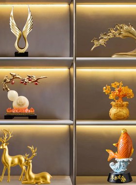 速发柿柿如意家酒客厅柜间居房装饰品招财摆件轻奢复古艺术乔迁礼
