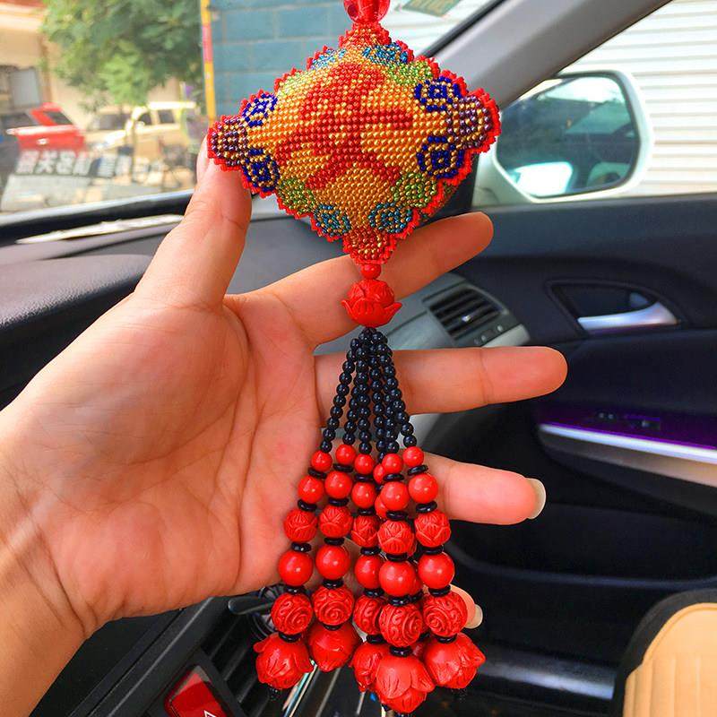 高珠绣网红挂件十字绣平安符福车上挂饰汽车制作自己绣端手工新款,淘宝优惠券,粉丝福利购,淘宝优惠卷
