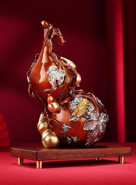 铜欣祥彩铜多子福禄葫芦摆件家居装饰品客厅玄关办公室桌面工艺礼