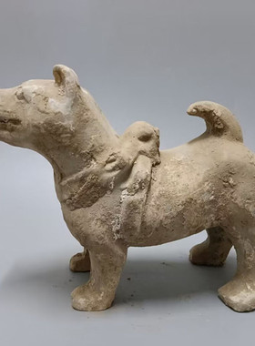 仿古陶器汉代土陶狗艺术品古玩