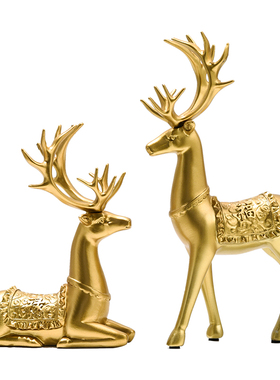 鹿酒柜摆件创意家居装饰品办公室B客厅茶几电视柜玄关房间布置摆