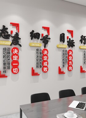 公司墙面装饰励志标语贴设计氛围布置G办公室团队会议企业文化背