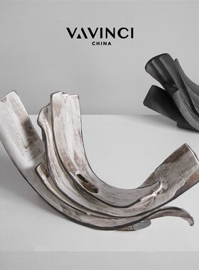 速发新新品中式侘视艺术陶瓷摆件样板间展厅酒店摆设客厅电寂柜装