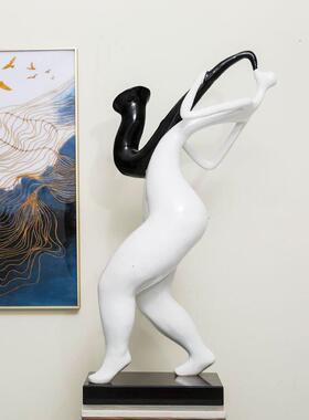 饰创意现代简约乐人抽ST518A象桌面摆件玄关厅电视柜旁轻奢装工客