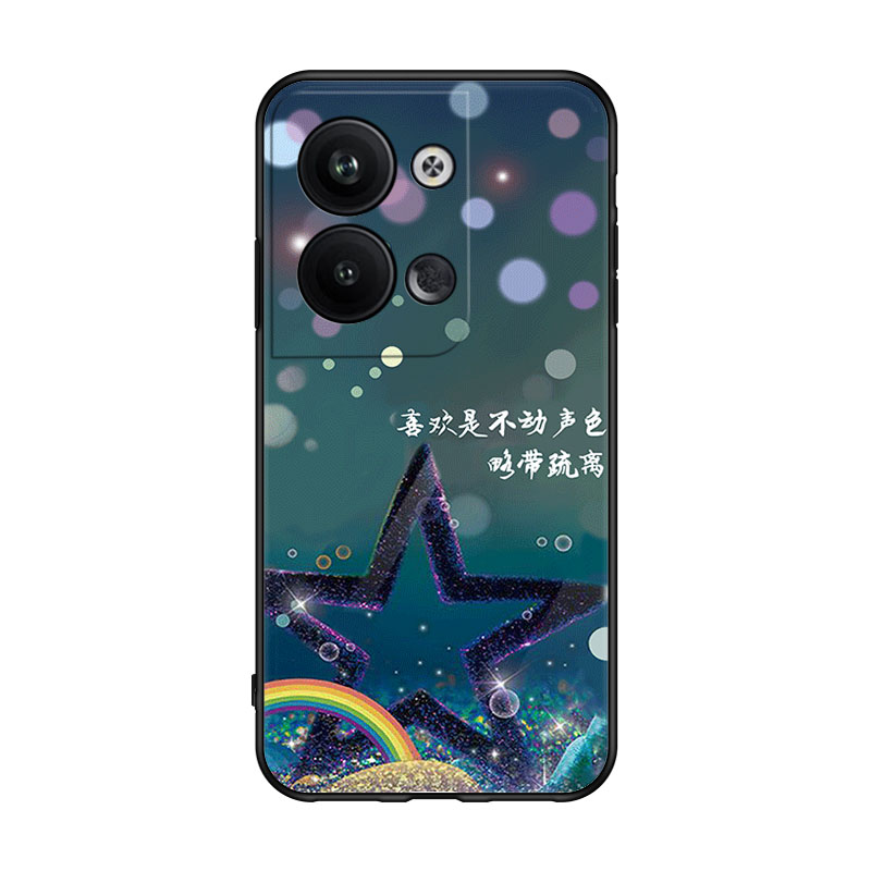 适用于opporeno9pro手机壳9Por钢化膜opop硅胶reno9软套PGX110防摔rone9p男reno9por情侣oopr9P彩绘Ren09pro - 图3