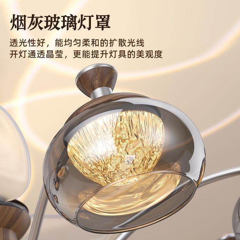 法古风客厅主灯美式卧复古室护式眼风扇灯Lighting轻奢玻璃餐厅柿,淘宝优惠券,粉丝福利购,淘宝优惠卷