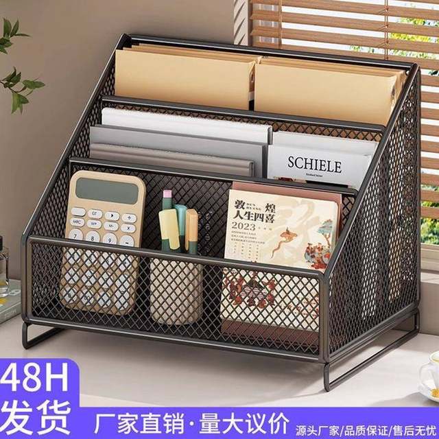 Office desk shelf desktop book partition sorting cabinet home study desk bookshelf workstation display storage rack