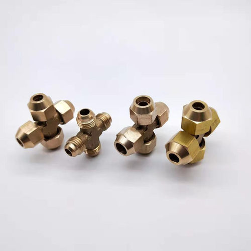 铜扩口四通 扩口式铜管接头6mm8mm铜管连接四通接头快接 空调制冷 - 图3