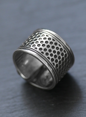 祥云吉祥如意男士戒指十字绣顶针