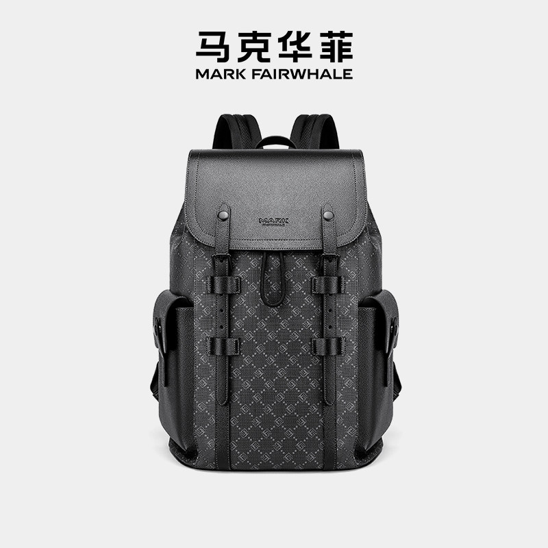 Mark Fairwhale/马克华菲商务双肩男士旅行背包电脑包潮流ins书包