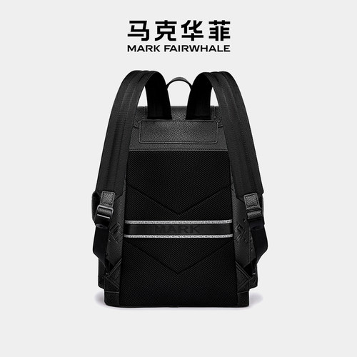 Mark Fairwhale/马克华菲时尚复古印花大容量商务男士个性双肩包 - 图3