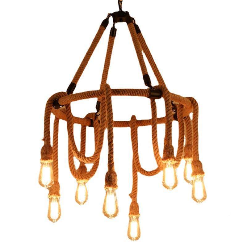 工风复古麻绳吊灯CX-002创意个业餐性厅酒吧服店装理发店吊灯,淘宝优惠券,粉丝福利购,淘宝优惠卷